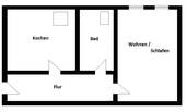 Grundriss - 1 Zimmer Etagenwohnung zur Miete in Zwickau-Bahnhofsvorstadt