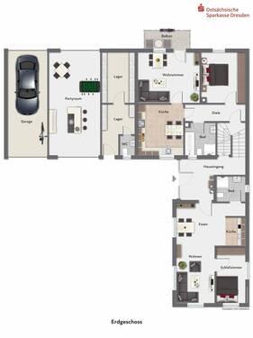 Erdgeschoss möbliert - Einfamilienhaus mit 150,00 m² in Dresden zum Kaufen