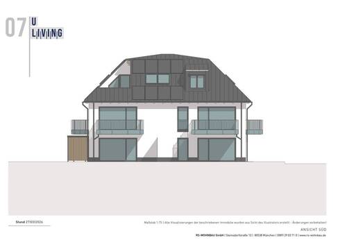 Haus B Ansicht Süd - 