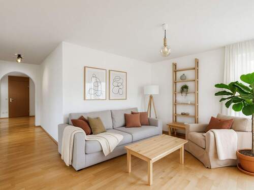 Wohnzimmer weiße Decke- (KI generiert) - 