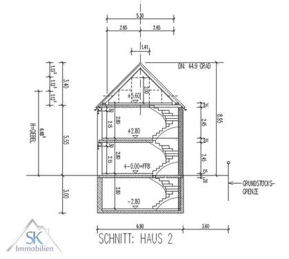 Haus 2 Schnitt - 