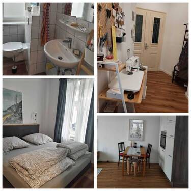 Schlafzimmer+Bad+Flur - 2 Zimmer Etagenwohnung zur Miete in Markranstädt
