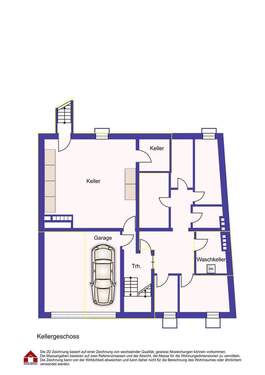 Kellergeschoss mit Tiefgaragen-Stellplatz - 