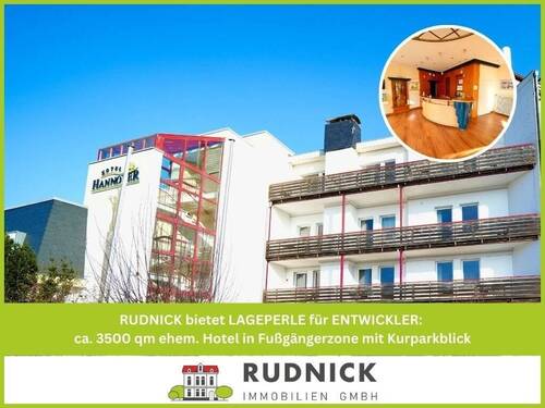 Titel_NR-11192 - RUDNICK bietet LAGEPERLE für ENTWICKLER: ca. 3500 qm ehem. Hotel in Fußgängerzone mit Kurparkblick