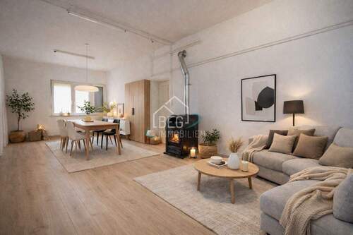 virtuell möbliertes Wohn-Esszimmer - 