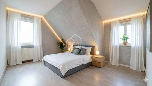 Schlafzimmer virtuell möbliert - 