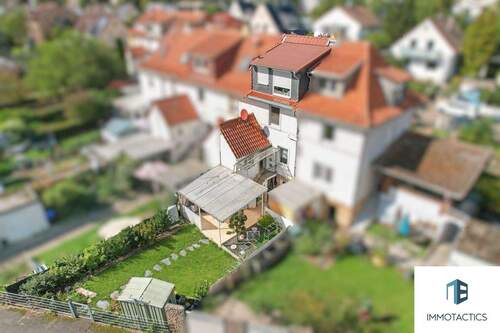 Drohnenaufnahme - Familienfreundliches Reihenmittelhaus in ruhiger Lage von Bad Kreuznach