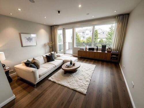 Wohnbereich von KI virtuell bearbeitet - 