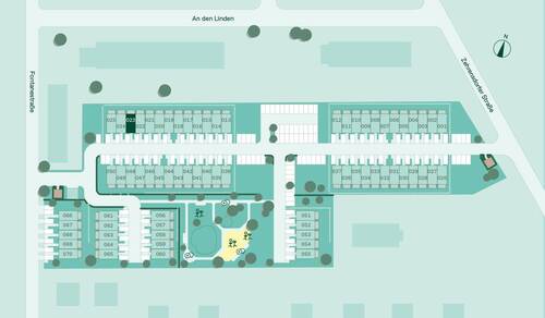 Lageplan des Reihenhaus im Projekt Fontaneviertel - 