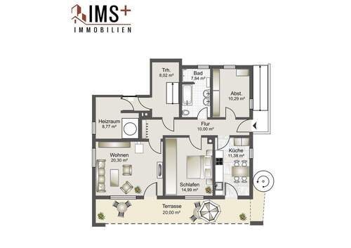 Barrierefreier Wohnungsplan - 