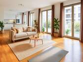 Titelbild - Zentrales Familienglück: Stilvolle Neubauwohnung mit viel Platz und bester Anbindung