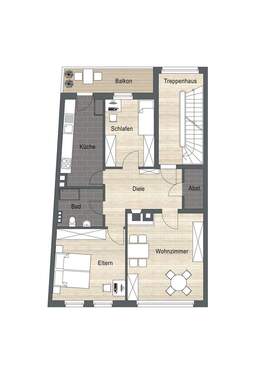 Obergeschosswohnung - 