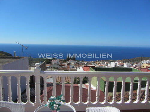 Meerblick vom Balkon - 1 Zimmer Mehrfamilienhaus, Wohnhaus in Teneriffa