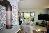 Kaminofen und Blick - 
