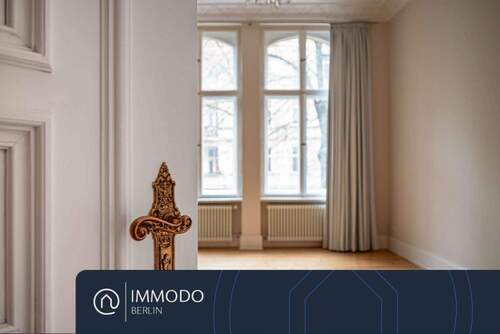 Detailfoto Wohnzimmer - ? Großzügiger Altbau - Charmante 120m² Stuck-AB-Whg mit potentiell 5 Zimmern, Parkett & Miele-Küche