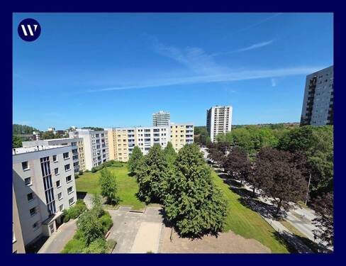 Aussicht Küchenfenster - Wohnen mit Ausblick im Grünen - 3 Zimmer + Balkon + Einbauküche + modernes Bad + Gäste-WC +Aufzug