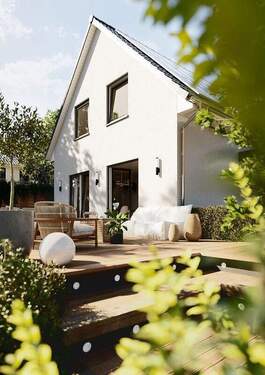 RW 90 - Gartenansicht - 4 Zimmer Einfamilienhaus in Gierstädt