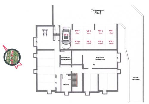 Tiefgarage, Keller - 3 Zimmer Etagenwohnung in Dresden