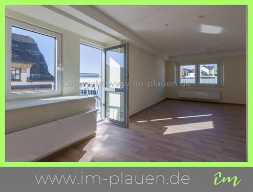 Wohnzimmer mit Balkon - 2 Zimmerwohnung mit Aufzug - modernes Bad mit BW-DU inkl. Badmöbel - Balkon - LED Beleuchtung