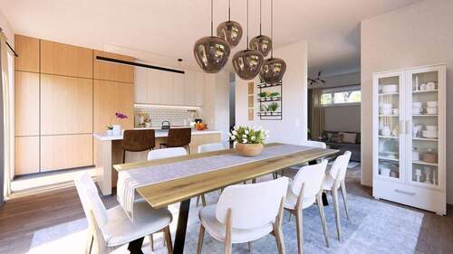 Ansicht Essbereich und Küche - 