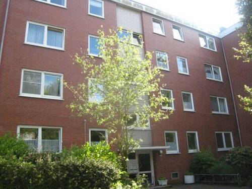 Hausansicht - ANLEGER ! Links der Weser- schnuckelige vermietete 2 Zi. Wohnung mit Balkon