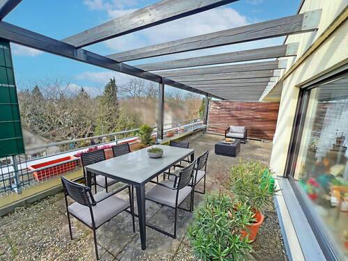 Terrasse virtuelles Homestaging - 2 Zimmer Etagenwohnung zum Kaufen in Weinheim