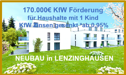 KfW 300 - 29m² TERRASSE Südseite. 170.000€ Förderung für Haushalte mit 1 Kind. Einzug ab Juni 26.