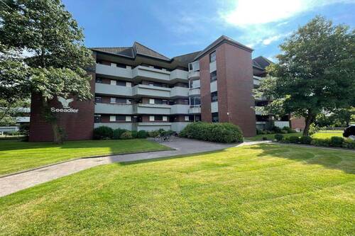 Hausansicht - Design trifft Nordsee: sanierte Ferienwohnung mit Loggia & Tiefgarageneinstellplatz in Toplage!