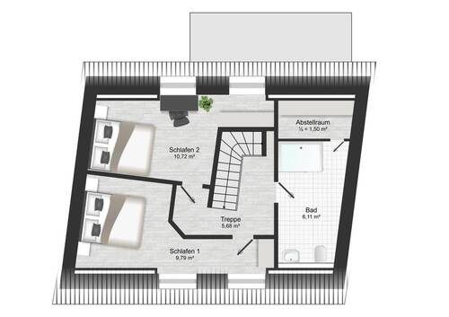 Plan-Zustand: Dachgeschoss - 