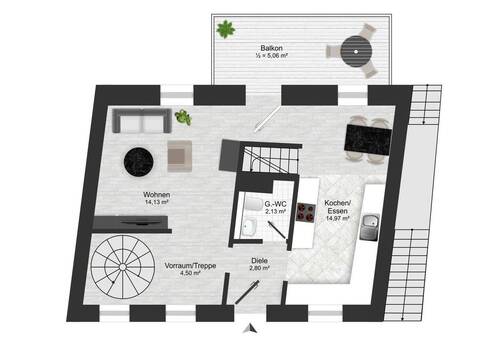 Plan-Zustand: Erdgeschoss - 