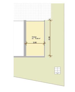 Plan mit Maßen - Garage, Stellplatz zum Kaufen in Höchstadt a.d.Aisch