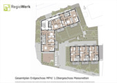 Gesamtplan Erdgeschoss MFH - Etagenwohnung mit 51,50 m&sup2; in Binzen zum Kaufen