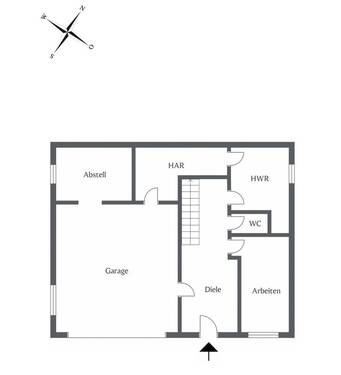 Garagenebene mit Büro - 