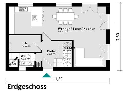 Erdgeschoss - 5 Zimmer Einfamilienhaus zum Kaufen in Hamburg