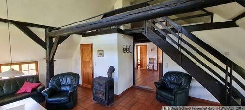 offener Wohnbereich mit Galerie - 3 Zimmer Bauernhaus, Landhaus zum Kaufen in Butjadingen