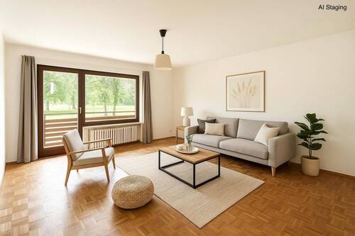 Wohnzimmer Staging - Kensington - Exklusiv - Lichtdurchflutete 2-Zimmer-Bergblickwohnung