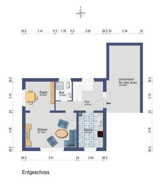 (Darstellung und Maßangaben sind ohne Gewähr) - 