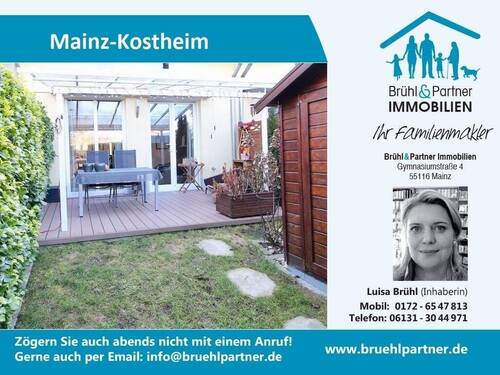 Mainz-Kostheim - Die eigenen vier Wände mit Garten und Stellplatz - Südterrasse und Fernwärme