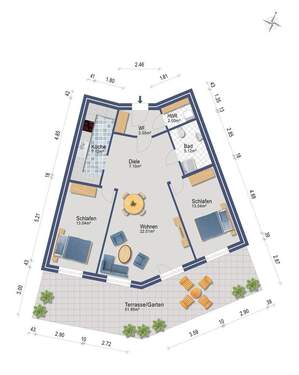 (Darstellung und Maßangaben sind ohne Gewähr) - 