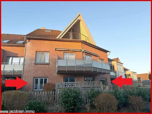 Süd-Ansicht - Attraktive Erdgeschosswohnung mit Terrasse & kleinem Garten in zentraler Lage