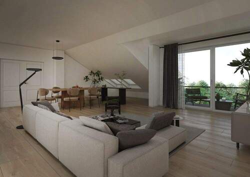 Wohnzimmer - 3 Zimmer Etagenwohnung zum Kaufen in Bonn