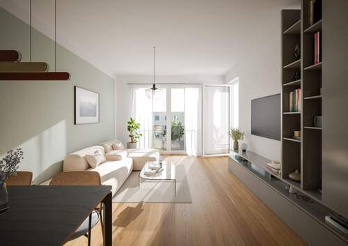 Visu Wohnen.jpg - Terrassenwohnung mit 105,50 m² in Nürnberg zum Kaufen