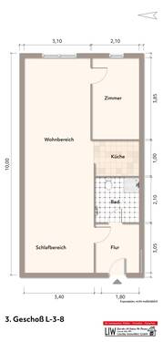 Grundriß, unmöbliert - 