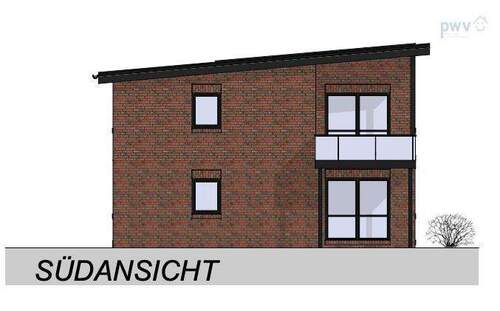 Südansicht - 3 Zimmer Etagenwohnung in Aurich