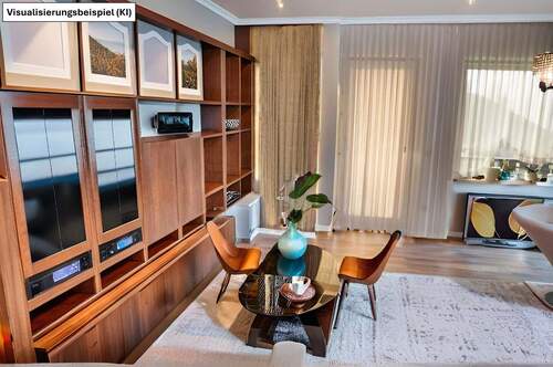 Wohnzimmer EG als Einrichtungsbeispiel (von KI erstellt) - Einfamilienhaus mit 180,00 m&sup2; in Hohenberg zum Kaufen