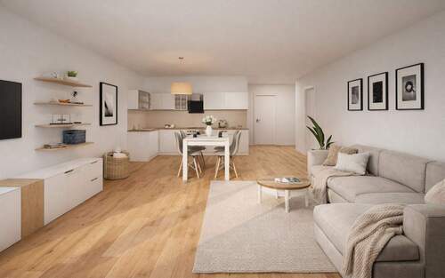 Wohnbereich - 2 Zimmer Etagenwohnung zum Kaufen in Villingen-Schwenningen