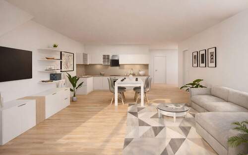 Wohnbereich - Großzügige 2-Zimmer-Neubauwohnung mit Aufzug