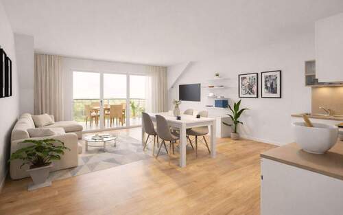 Wohnbereich - 2 Zimmer Etagenwohnung zum Kaufen in Villingen-Schwenningen