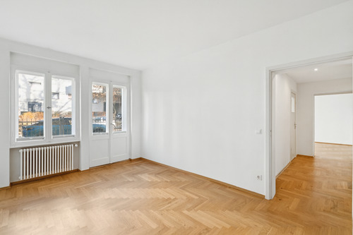 Wohnzimmer - Ansicht im bestehenden Zustand - 2 Zimmer Etagenwohnung zum Kaufen in Berlin