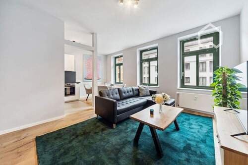Wohn-und Essbereich - 2 Zimmer Etagenwohnung zur Miete in Leipzig